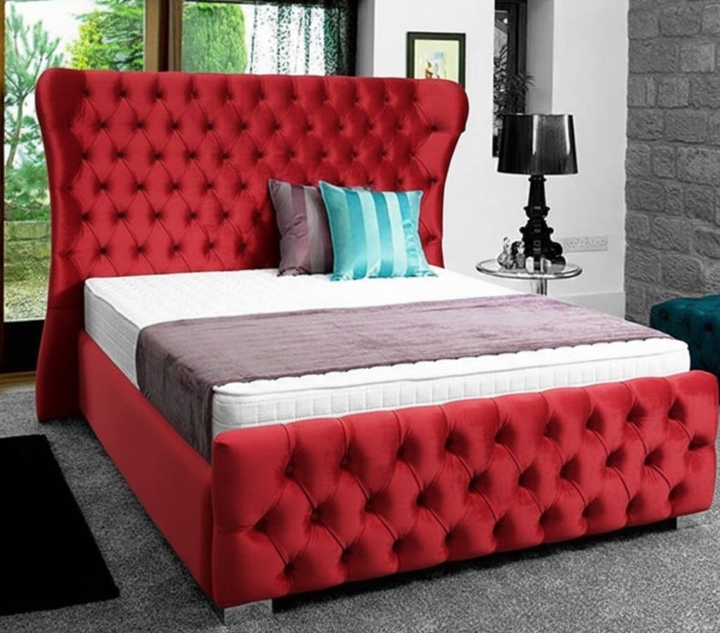 Oxford Wingback Bed Frame – Luxury Upholstered Wingback Bed UK - Image 3