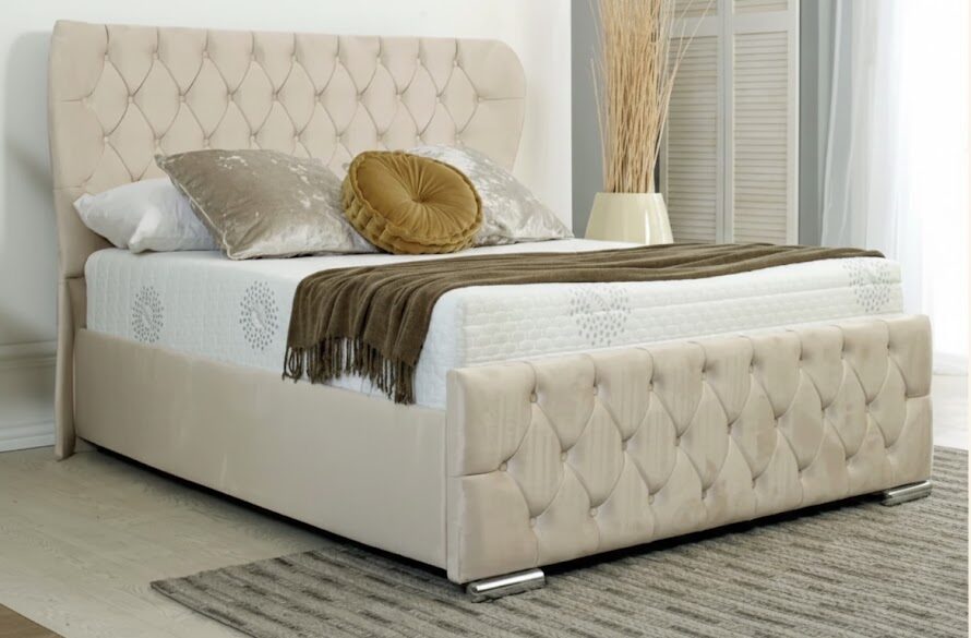 Oxford Wingback Bed Frame – Luxury Upholstered Wingback Bed UK - Image 6